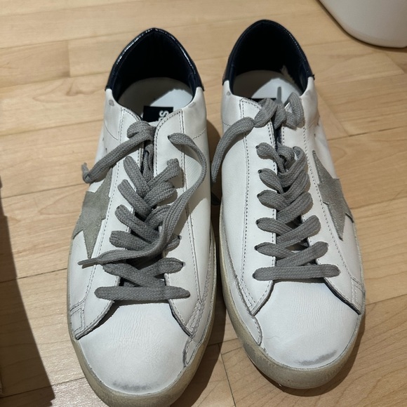 Golden Goose White and Gray Sneakers - Picture 6 of 9